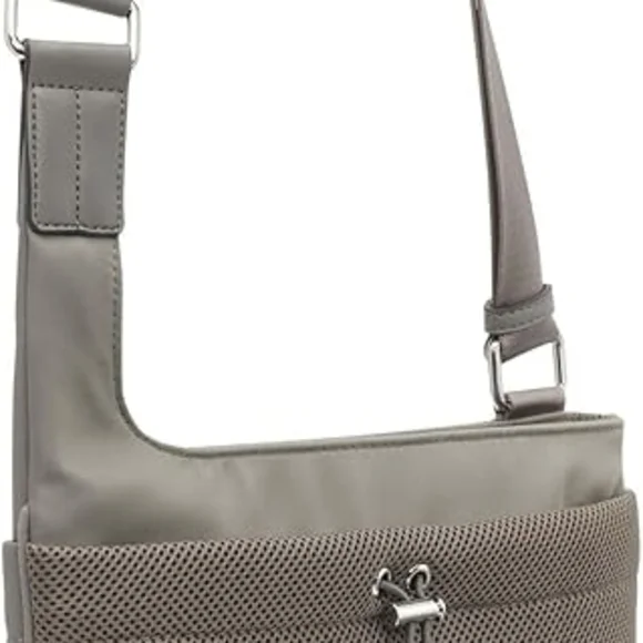 Calvin Klein womens Silver Jessie Top Zip Organizational Crossbody Bag - Picture 7 of 8